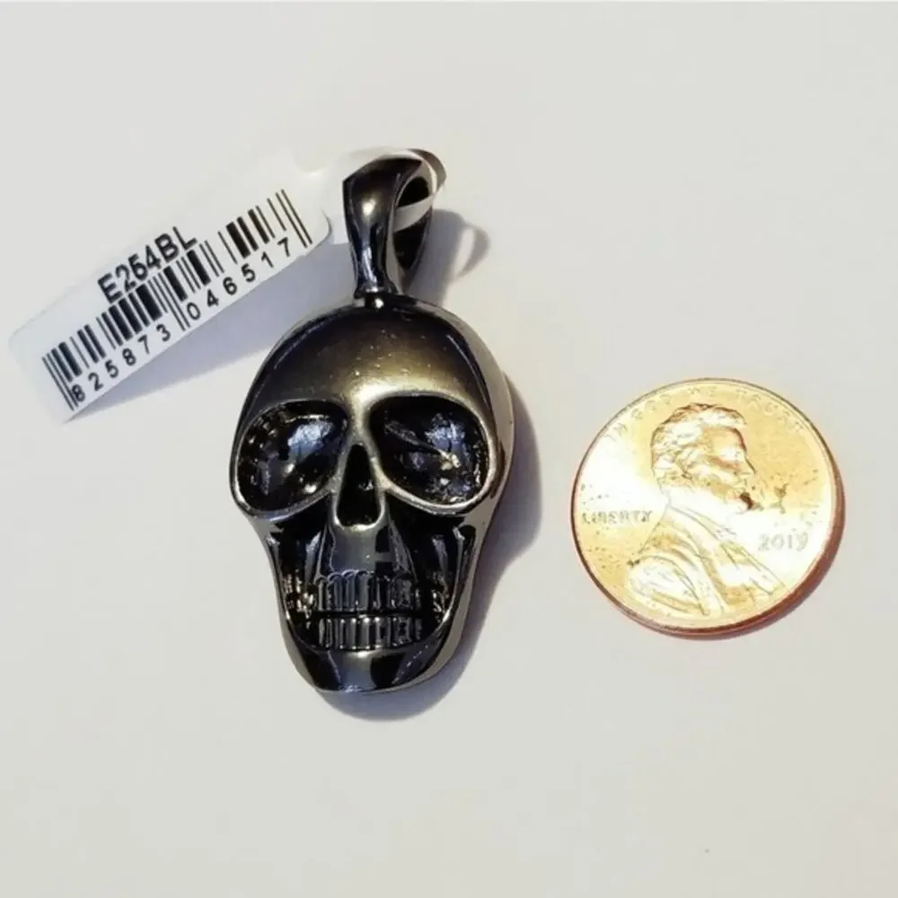 MORTY BLACK SKULL PENDANT‎ IN GUNMETAL